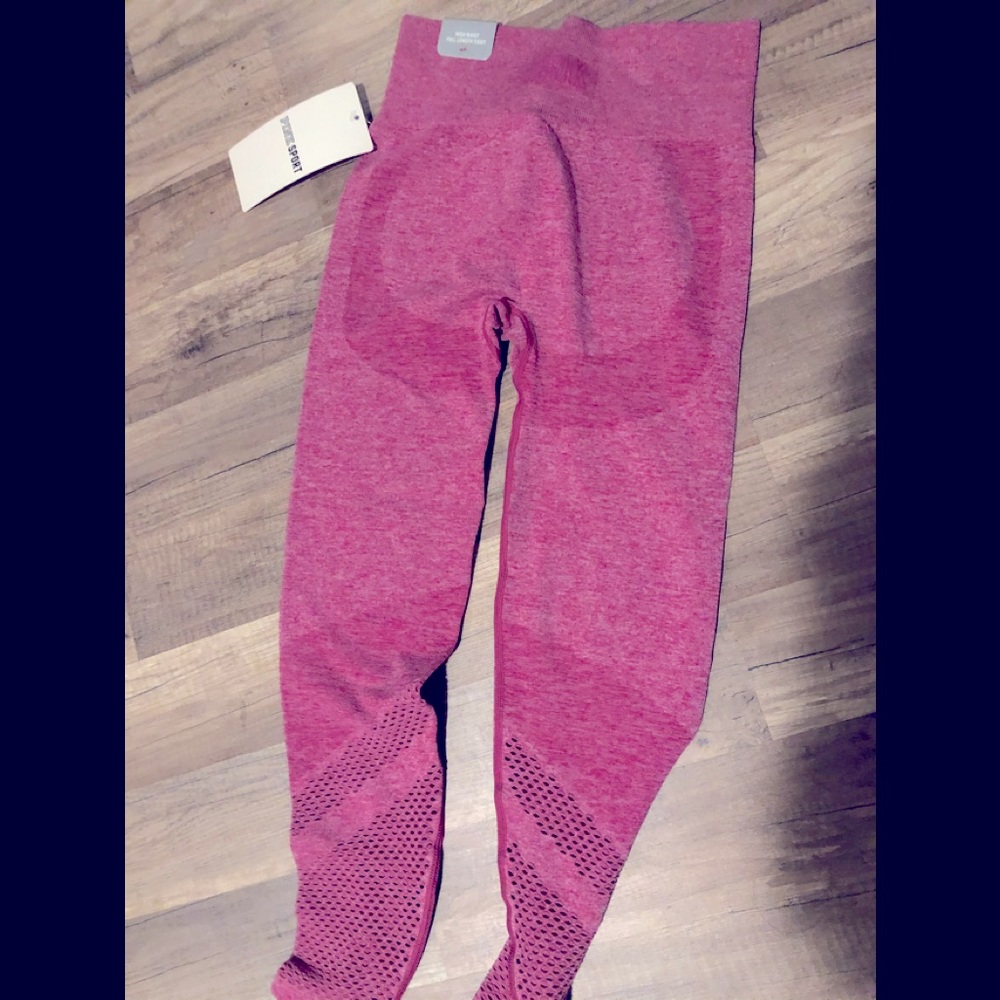 PINK seamless workout tight - S size, rosy color
